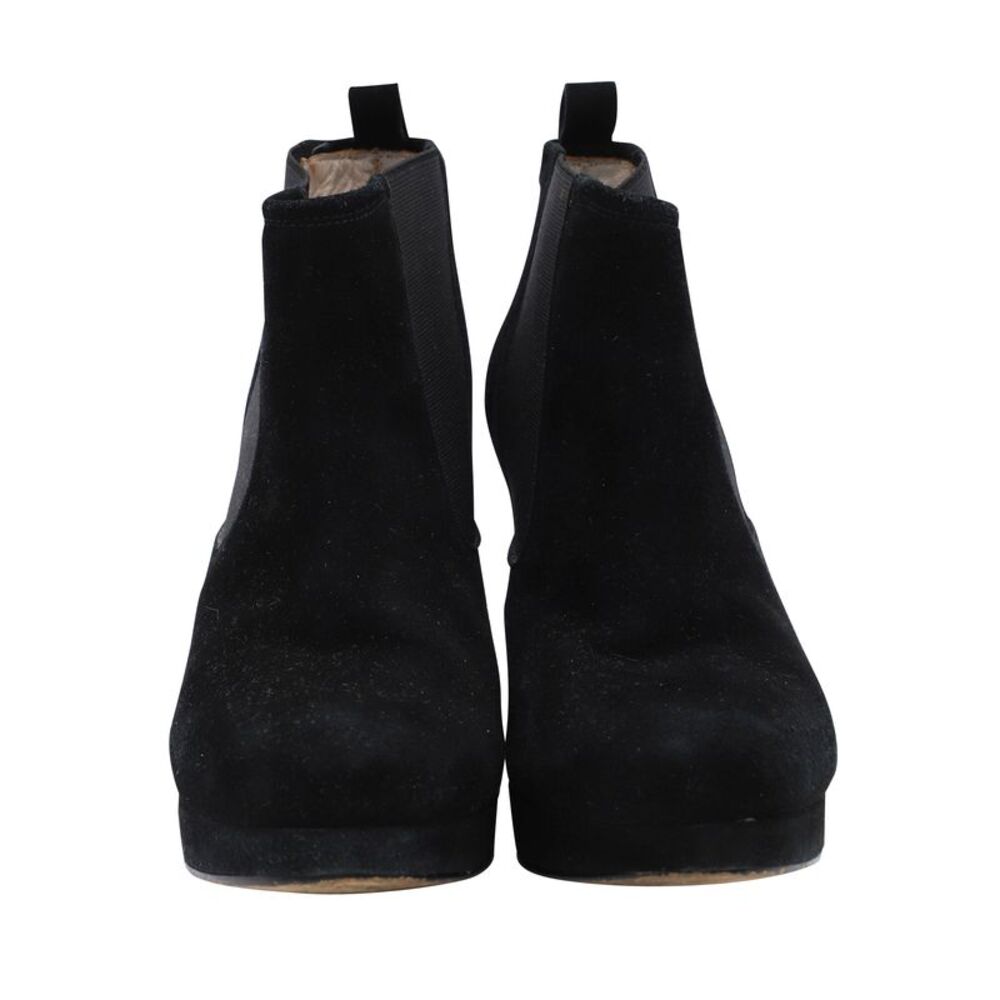 Ganni Fiona Chelsea Ankle Boots in Black Suede - Picture 2 of 6